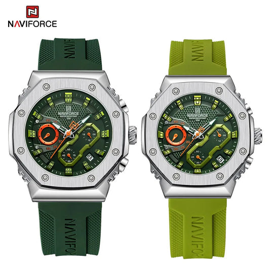 Naviforce 8035 Azaria Couple Watch - Green