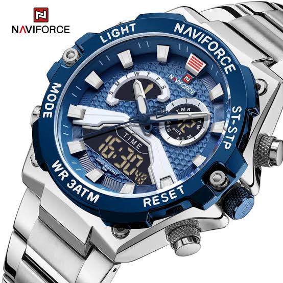 Naviforce 9207 Tourelles Men Watch - Silver Blue