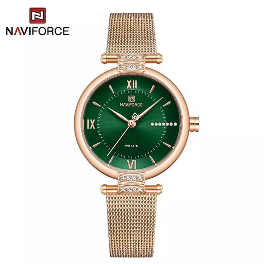 Naviforce 5019 Femenia Women Watch - Gold Green