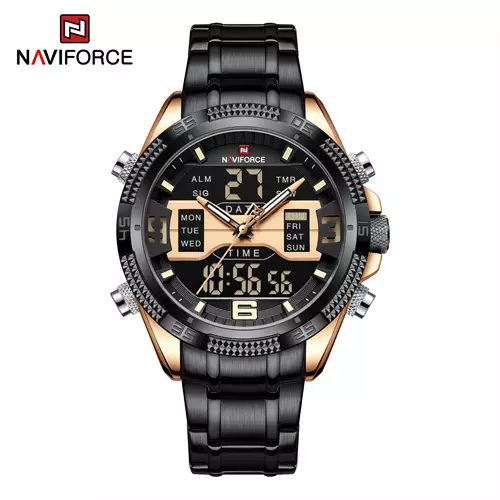 Naviforce 9201 Camarro Men Watch - Black Gold