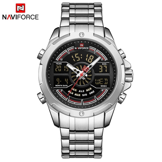 Naviforce 9170 Cyrax Men Watch - Silver