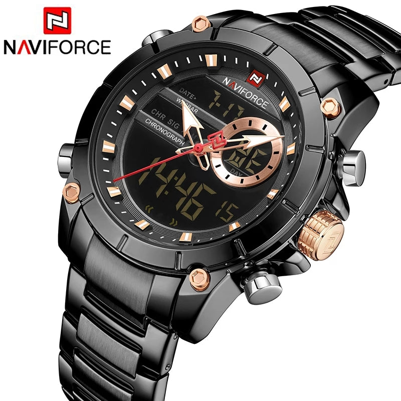 Naviforce 9163 Malibu Men Watch - Black
