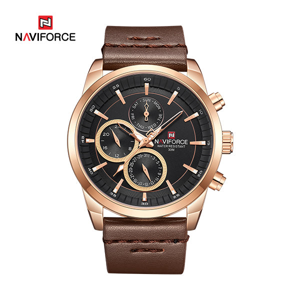 Naviforce 9148 Sentry Leather Watch - Brown