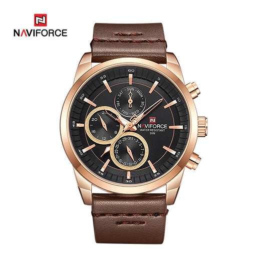 Naviforce 9148 Sentry Leather Watch - Brown