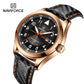 Naviforce 8022 Randy Men Leather Watch - Black Gold