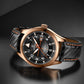 Naviforce 8022 Randy Men Leather Watch - Black Gold