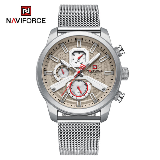 Naviforce 9211s The Men Business Watch - Silver
