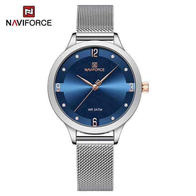 Naviforce 5023 Milenna Women Watch - Silver Blue